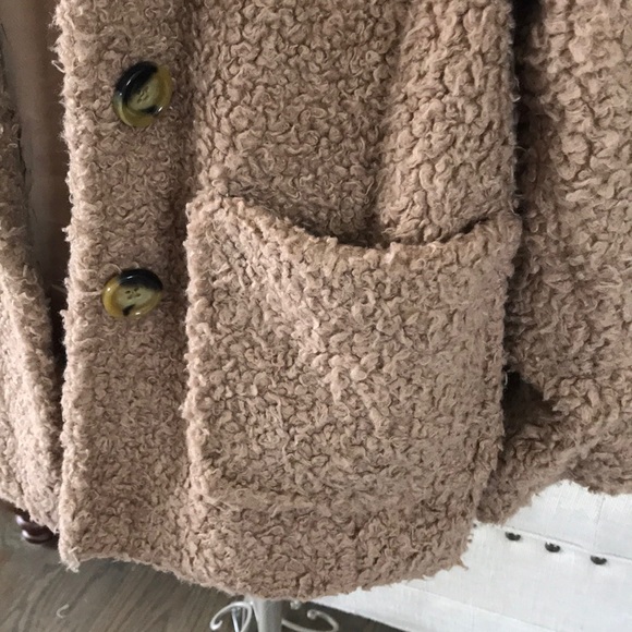 FREE PEOPLE SO SOFT COZY PEACOAT SZ M - Picture 6 of 7